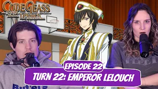 EMPEROR LELOUCH?! | Code Geass Newlyweds Reaction | Ep 2x22 “Turn 22: Emperor Lelouch”