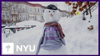 A Very NYU Snowperson