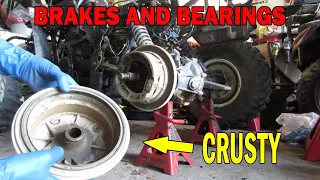 $200 Bayou 300 Part 2 | Rear Brakes and wheel bearings