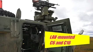 Live Fire - C6 and C16 mounted on TAPV - Full auto