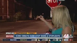 Debate over stop sights and stoplights in Kansas City