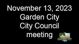 November 13, 2023, City Council meeting