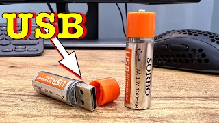 Dobíjecí USB 1,5V AA baterie – konec nákupu baterií