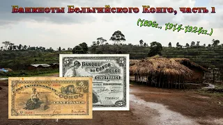Банкноты Бельгийского Конго, часть 1. 1896г., 1914-1924гг. // Коллекция банкнот