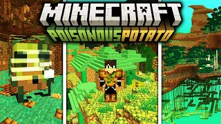 NUEVA DIMENSION y BOSS! POISONOUS POTATO UPDATE ! REVIEW 24W14potato | Minecraft April Fools