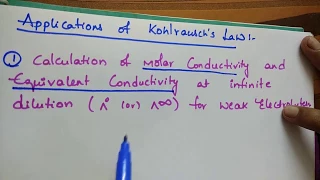 Kohlrausch's Law and it's Applications with problems(Part1)