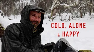 Solo Winter Camping in the Snowy Mountains - Below Zero