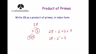 Product of Primes - Corbettmaths