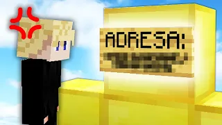 Fanúšik ODHALIL MOJU ADRESU v Minecraft Mape !!!