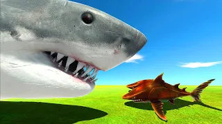 Aquatics Battle - Megalodon VS Double Head Shark - Animal Revolt Battle Simulator