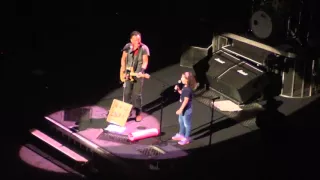 Bruce Springsteen - 10 yr old fan sings Blinded by the Light - Barclays Center - Brooklyn - 4/25/16