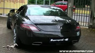 Mercedes SLS AMG - Supersprint full exhaust with no X-pipe - LOUD!