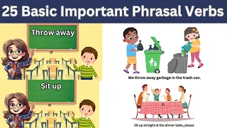 25 Phrasal Verbs For Everyday Life | English Vocabulary | #kidslearning #classroomlanguage