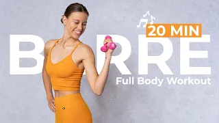 20 MIN STANDING BARRE WORKOUT with WEIGHTS - Push Yourself to New Limits to the Beat! ♫