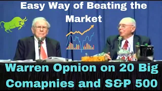 Strategy to Beat the Market: Warren Buffet on S & P 500 and 20 Big Companies