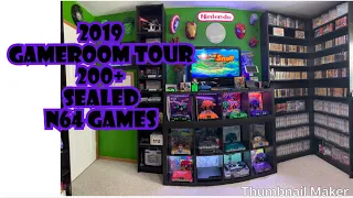 2019 Gameroom Tour Factory Sealed N64 Set 200 + games