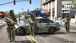 GTA 5 LSPDFR 0.3.1 - EPiSODE 376 - MILITARY/ SWAT PATROL (GTA 5 REAL LIFE POLICE MOD)