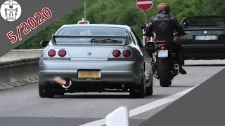 Cars leaving Nürburgring Tankstelle  Döttinger Höhe 2020  Aventador SVJ, SENNA, R33 & S4 Backfire