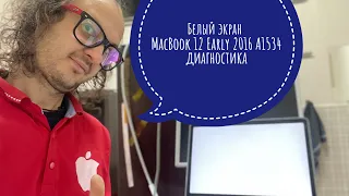 Белый экран MacBook 12 Early 2016 A1534 диагностика