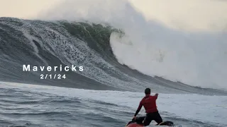 Feb 1, 2024 🏄🏻‍♂️💦 MAVERICKS - BETWEEN STORMS ⚡️ #elnino #mavericks #powerlinesproductions