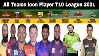 T10 Cricket League Abu Dhabi 2021 All Teams Icon Players List || T10 League 2021 All Teams Squad