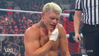 WWE RAW CODY RHODES VS LA KNIGHT 03/13/23