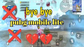 🥺 BYE BYE PUBG MOBILE LITE 🥲DELETE PUBG MOBILE LITE 😭@GamoBoy @LouWanGaming @LIONxGAMINGop