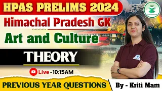 HPAS Prelims 2024 | Himachal GK - Himachal Art and Culture | Revision Series | HP GK Classes 2024