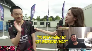 EDG ZmjjKK "KANG KANG" Run away from interview