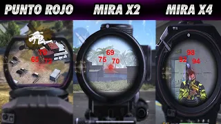 5 TRUCOS para LEVANTAR MIRA en FREE FIRE | APUNTANDO con MIRAS  X1 -  X2 - X4