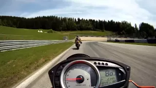 Red Bull Ring - Z750 chasing a GSX-R 600