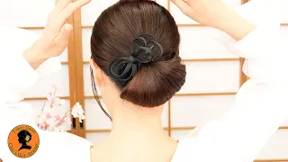 簡単！【シニヨン＆おだんご】横顔を美しく見せる上品なヘアアレンジ