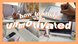 how to study when UNMOTIVATED 🧡 studying after procrastinating & motivation tips