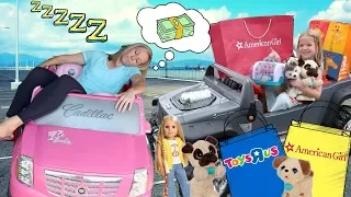 Maya Goes to the Crazy Car Store and Pretend Toy Store