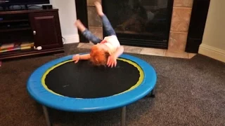 Baby Flip on Trampoline!!