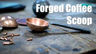 Blacksmithing : Copper and Stainless Coffee Scoop - The Forge
