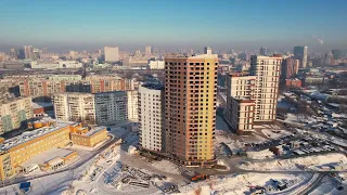 Квартал "Беринг" в Новосибирске - Ход строительства Январь 2024
