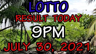 LOTTO RESULT TODAY 9PM DRAW JULY 30, 2021