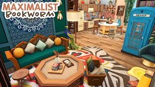 Bookworm’s Maximalist Apartment 📚 // The Sims 4 Speed Build: Apartment Renovation
