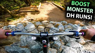 TESTING MY 300mm 'BOOSTMONSTER' ON FAST DH TRAILS!