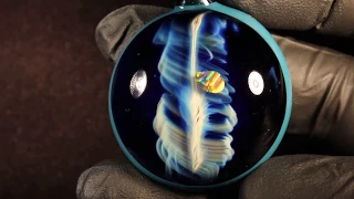 Souls Accent--- Fumed Boro Glass Opal Pendant by Nathan Snyder