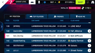 Asphalt 9 - Lamborghini Terzo Event - 1:23:8xx ( Not my current time )