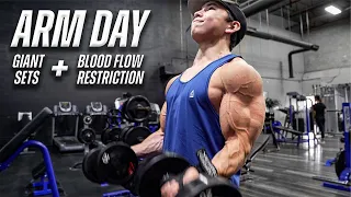 GIANT SETS & BLOOD FLOW RESTRICTION FOR MASS! || Tristyn Lee ARM DAY