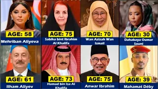 AGE Comparison: World Famous Muslim Leaders and Their Wives#Llhamaliyev #mahamatdeby