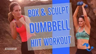 40 Minute Box & Sculpt Dumbbell HIIT Workout for Full Body Strength & Cardio