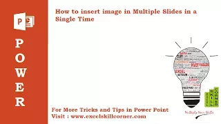 How to insert image in Multiple slides using Slide Master in PowerPoint