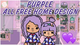 FREE HOUSE DESIGN 💜 PURPLE 💜 TOCA LIFE WORLD 🌎