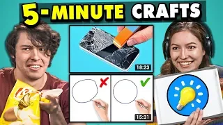 Adults React To And Try 5-Minute Crafts (Do They Work?)