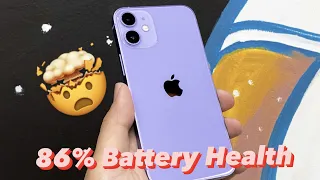 86% Battery Health iPhone 12 Mini - Drain Test (2023)