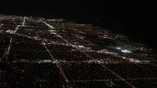 Landing Seatac Airport at Night